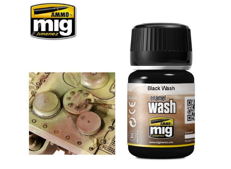 35ml Ammo Mig - Black Wash - Enamel