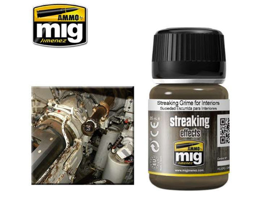 35ml Ammo Mig - Streaking Grime For Interiors - Enamel