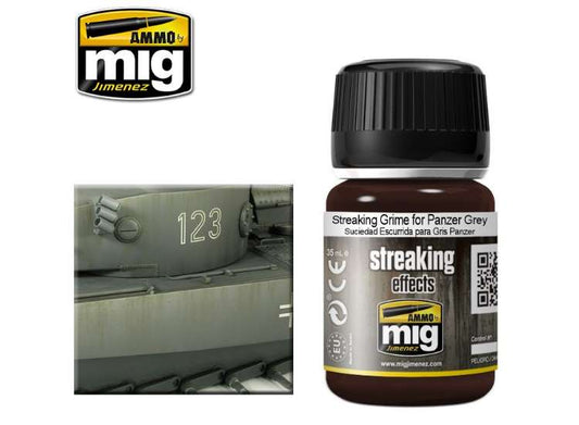 35ml Ammo Mig - Streaking Grime For Panzer Grey - Enamel