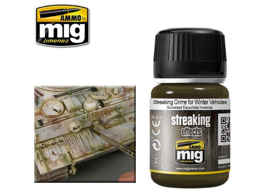 35ml Ammo Mig - Streaking Grime For Winter Vehicles - Enamel