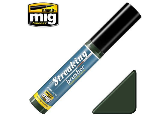 - Ammo Mig - Streaking Brusher - Green-Grey Grime
