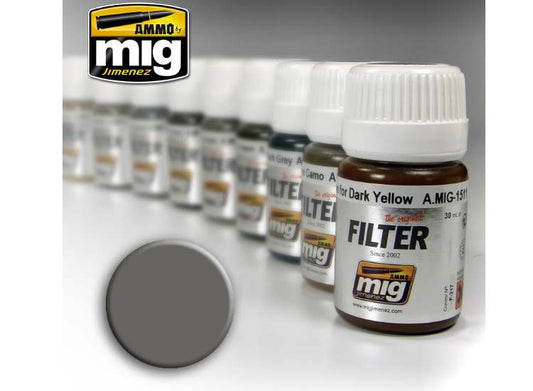 30ml Ammo Mig - Enamel Filter - Grey For White