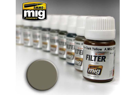 30ml Ammo Mig - Enamel Filter - Grey For Yellow Sand
