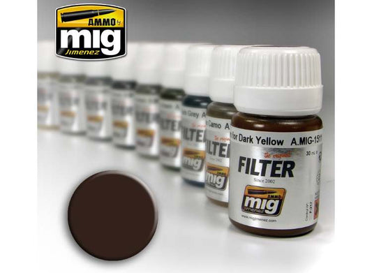 35ml Ammo Mig - Enamel Filter - Brown For Dark Yellow