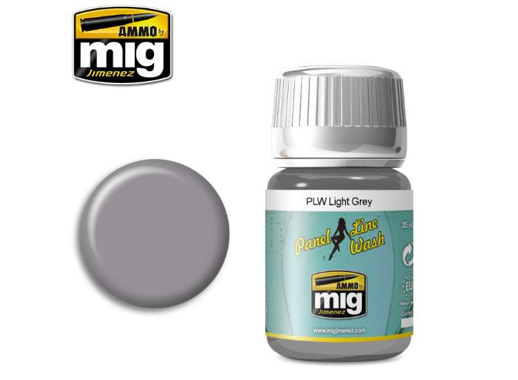 35ml Ammo Mig - Panel Line Wash - Light Grey - Enamel