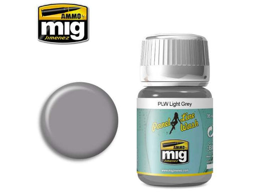35ml Ammo Mig - Panel Line Wash - Light Grey - Enamel