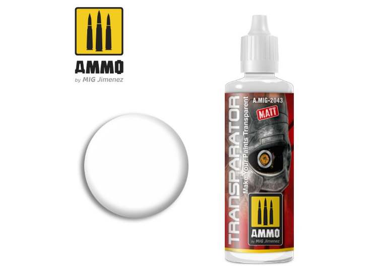 60ml Ammo Mig - Transparator - Matt Acrylic Paint Semi Transparent Thinner
