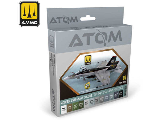 12 x20ml Ammo Mig - ATOM Paint Set - Modern USAF-NAVY Colours
