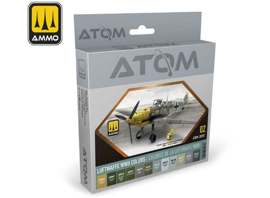 12 x20ml Ammo Mig - ATOM Paint Set - Luftwaffe WWII Colours