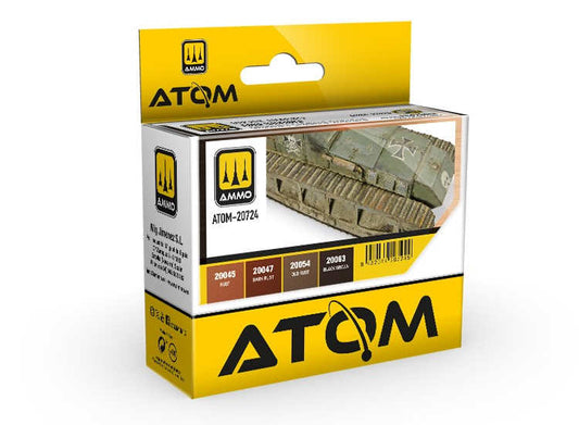 4 x20ml Ammo Mig - ATOM Paint Set - Rusty Tracks and Chains
