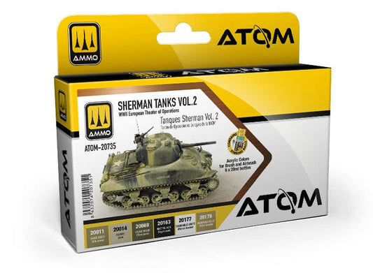 6 x20ml Ammo Mig - ATOM Paint Set - Sherman Tanks Vol. 2