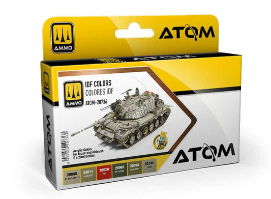 6 x20ml Ammo Mig - ATOM Paint Set - IDF Colours