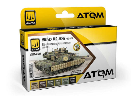6 x20ml Ammo Mig - ATOM Paint Set - Modern U.S. Army 1950-2016
