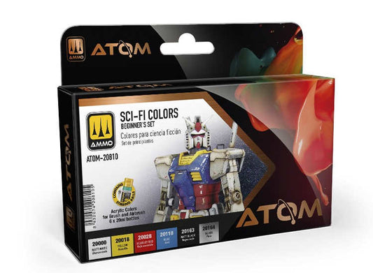 6 x20ml Ammo Mig - ATOM Paint Set - Beginners Set: SCI-FI Colours