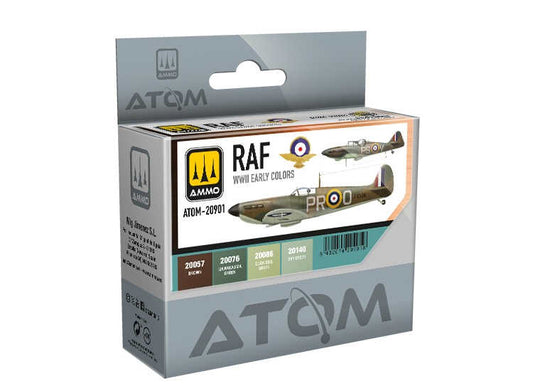 4 x20ml Ammo Mig - ATOM Paint Set - RAF WWII Early Colors