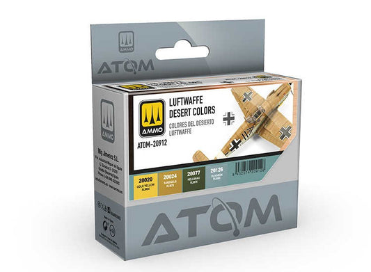 4 x20ml Ammo Mig - ATOM Paint Set - Luftwaffe Desert Colours