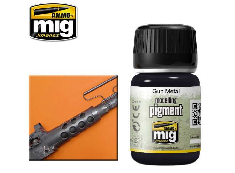 35ml Ammo Mig - Pigments - Gun Metal
