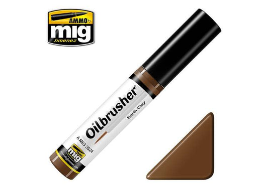 10ml Ammo Mig - Oilbrusher Paint - Earth Clay