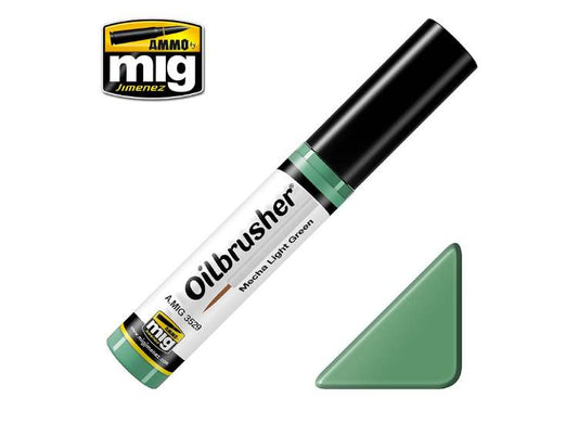 10ml Ammo Mig - Oilbrusher Paint - Mecha Light Green