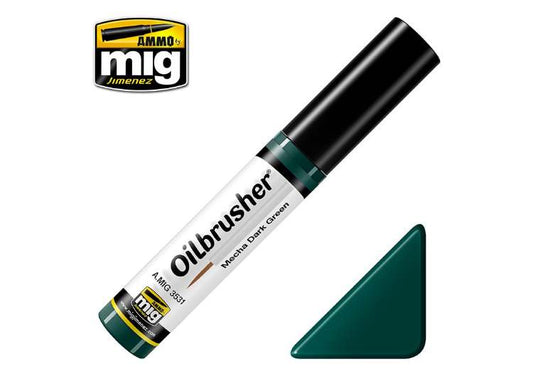 10ml Ammo Mig - Oilbrusher Paint - Mecha Dark Green