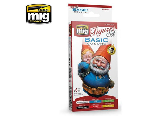 17ml x6 Ammo Mig - Basic Figure Colours - Acrylic Paint Set