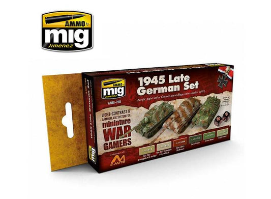 17ml x6 Ammo Mig - Wargame 1945 Late German - Acrylic Paint Set