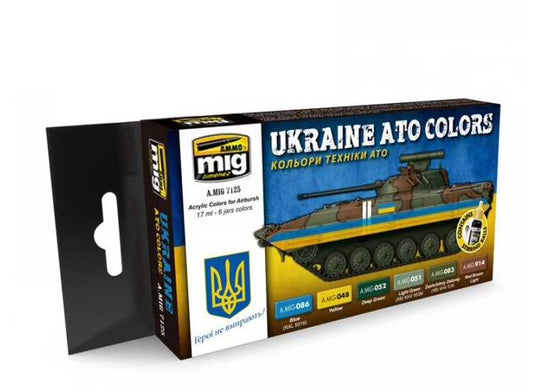 17ml x6 Ammo Mig - Ukraine ATO Colours Acrylic Paint Set