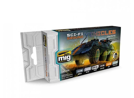 17ml x6 Ammo Mig - Sci-Fi Ground Vehicles Acrylic Paint Set