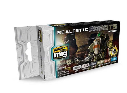 17ml x6 Ammo Mig - Realistic Robots Acrylic Paint Set