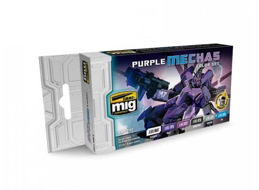 17ml x6 Ammo Mig - Purple Mechas Acrylic Paint Set