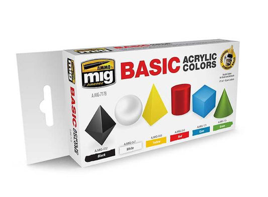 17ml x6 Ammo Mig - Basic Acrylic Paint Set