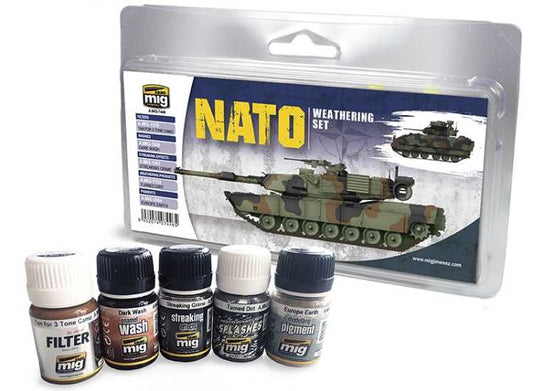 35ml x 5 Ammo Mig - NATO Vehicles Weathering Set