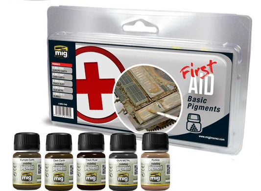 5 x 30ml Ammo Mig - First Aid Basic Pigments Set