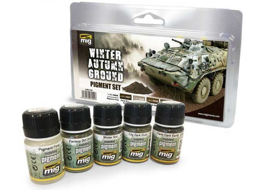 30ml x5 Ammo Mig - Winter / Autumn Ground Pigment Set