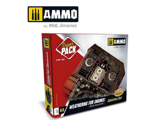 - Ammo Mig - Engine Weathering / Paint Set