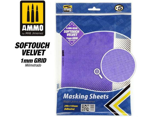 - Ammo Mig - Softouch Velvet Masking Sheets 5x 290mm x 145mm