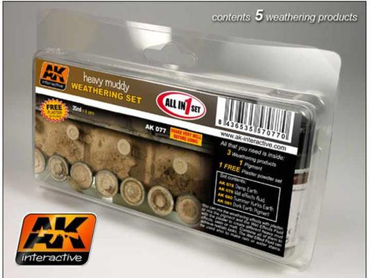 4 x 35ml AK Interactive - Heavy Muddy Set