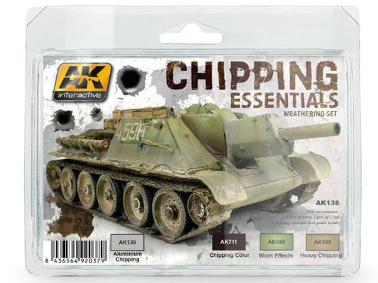 4 x 35ml AK Interactive - Chipping Essentials Weathering Set