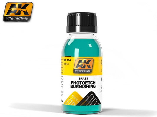 100ml AK Interactive - Brass Photoetch Burnishing Fluid