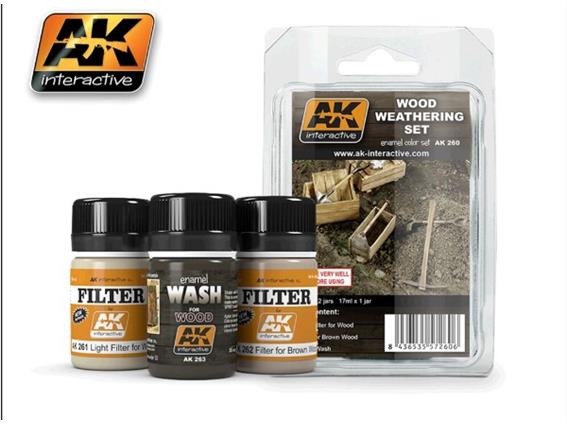 35ml x3 AK Interactive - Wood Weathering Set