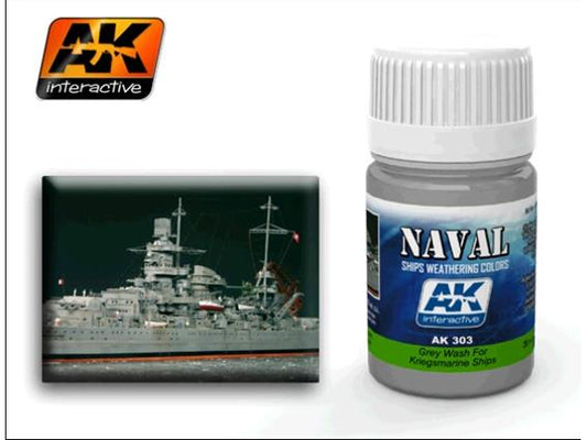 35ml AK Interactive - Grey Wash For Kriegsmarine Ships