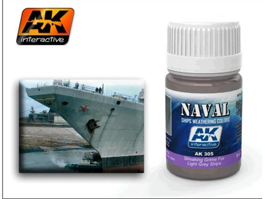 35ml AK Interactive - Streaking Grime For Light Grey Ships