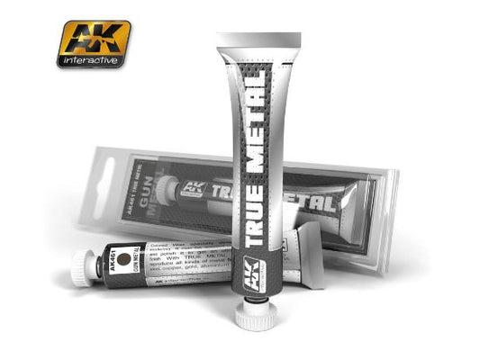 20ml AK Interactive - True Metal Paint - Gun Metal