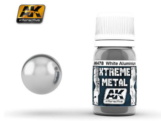 30ml AK Interactive - Xtreme Metal Paints - White Aluminium