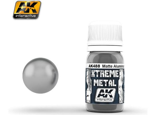 30ml AK Interactive - Xtreme Metal Paints - Matt Aluminium