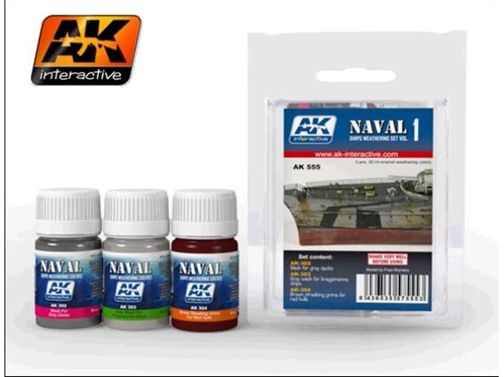 3 X35ml AK Interactive - Ships Weathering Set Vol.1