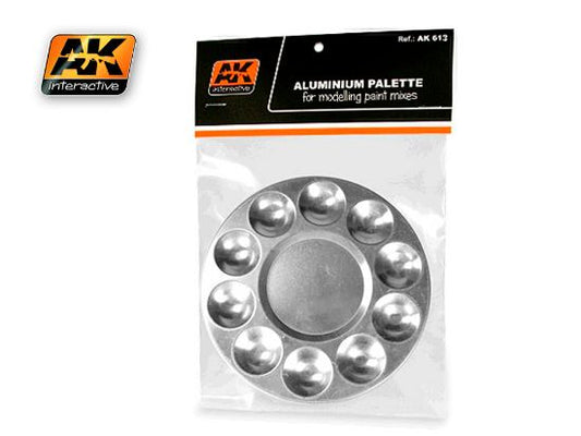 - AK Interactive - Aluminium Paint Palette (10 Wells)