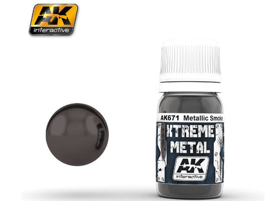 30ml AK Interactive - Xtreme Metal Paints - Metallic Smoke