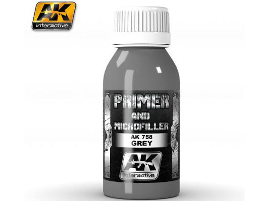 100ml AK Interactive - Grey  Primer and Microfiller