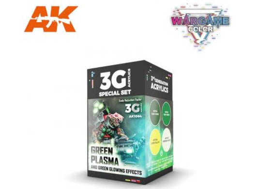 17ml x4 AK Interactive - Wargame 3G Acrylic Paint Set - Green Plasma